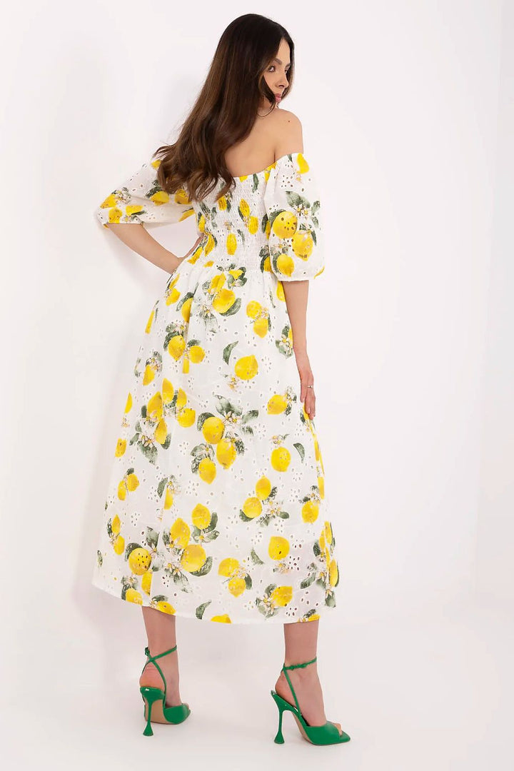 Boho Lemon Midi Dress - Ludowika 