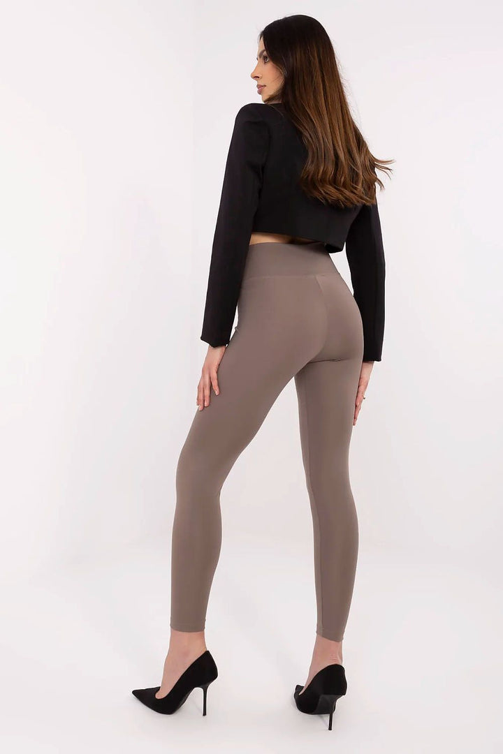 Women's High-Waisted Leggings – Smooth Fit with Decorative Chain Detail - Ludowika 