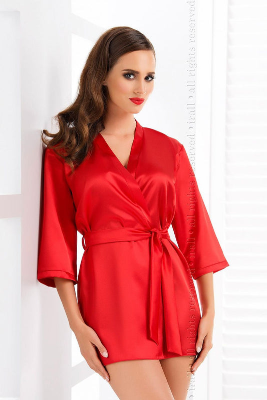 Luxurious Red Italian Satin Bathrobe