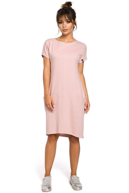 Casual Loose-Fit Dress with Seam Pockets