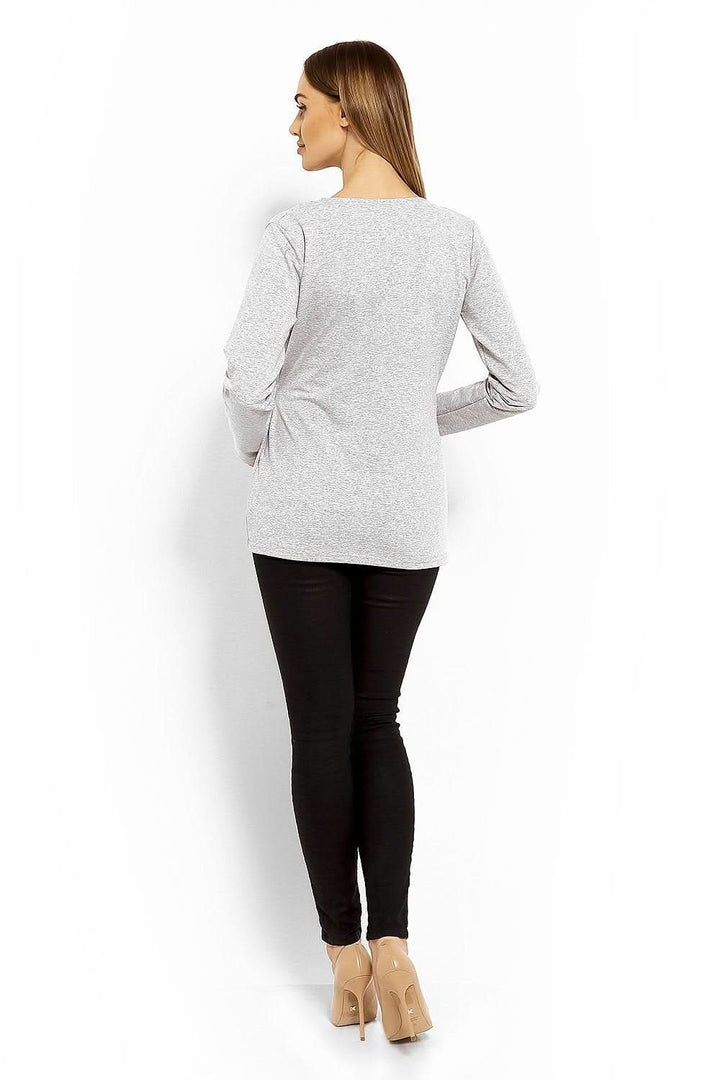 Envelope Neckline Blouse with Adjustable Tie - Ludowika 
