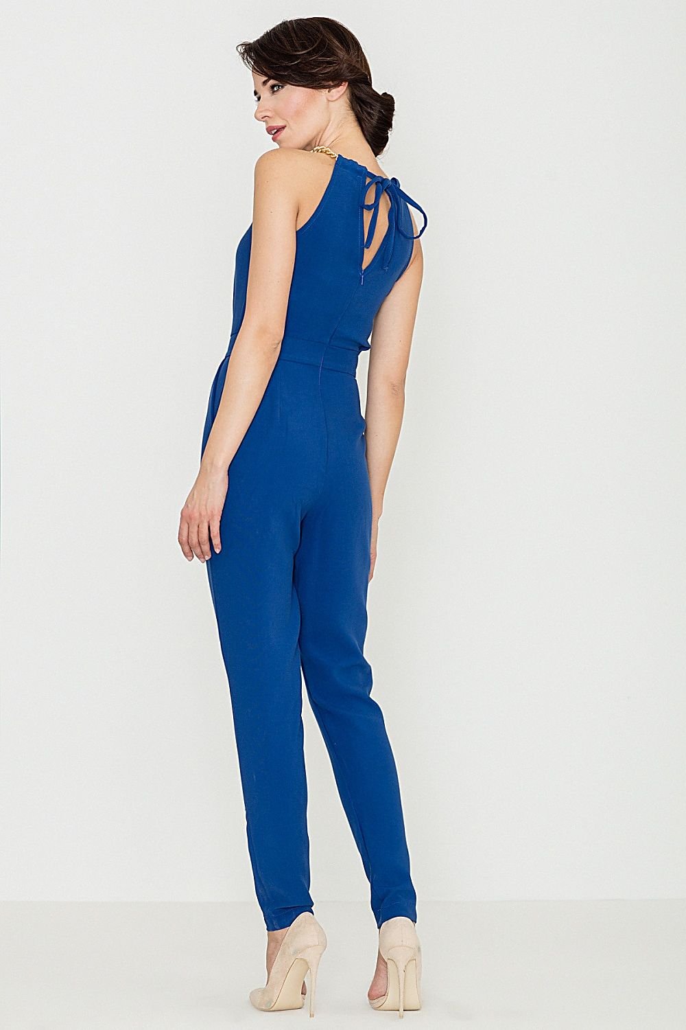 Chic Tapered-Leg Jumpsuit with Chain Detail