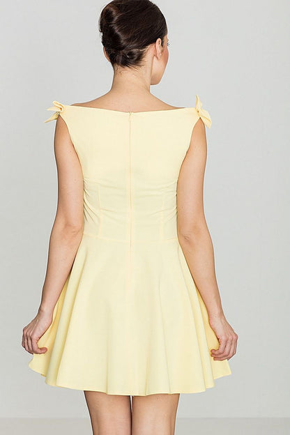 Sleeveless Dress with Bow Shoulder Accents