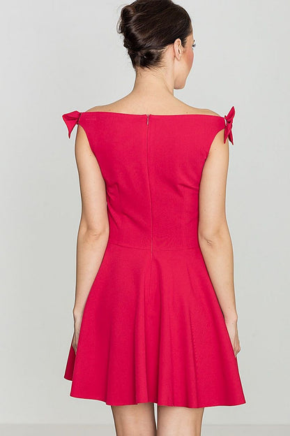 Sleeveless Dress with Bow Shoulder Accents