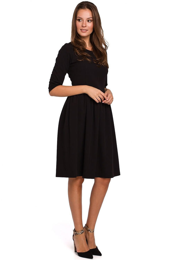 Classic Flared Midi Dress with Fitted Top - Ludowika 