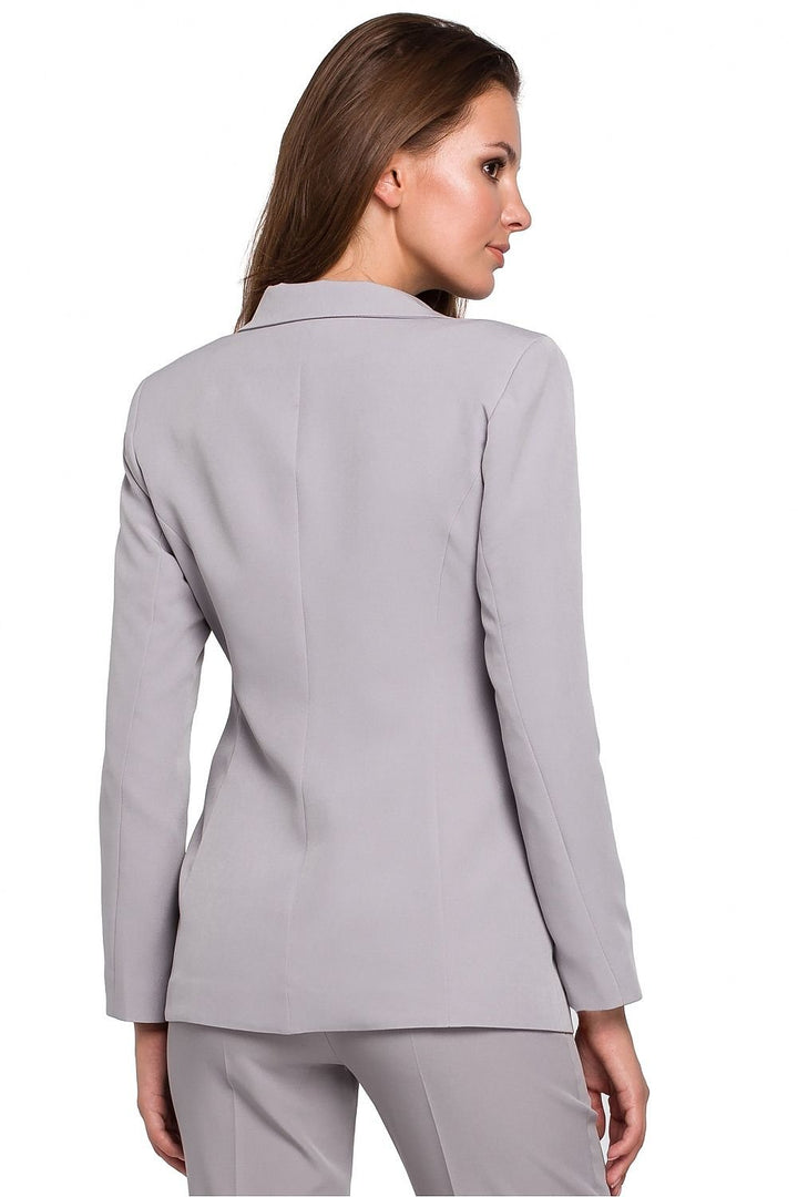 Stylish Slim-Fit Lined Jacket with One-Button Closure for a Chic Suit Look - Ludowika 