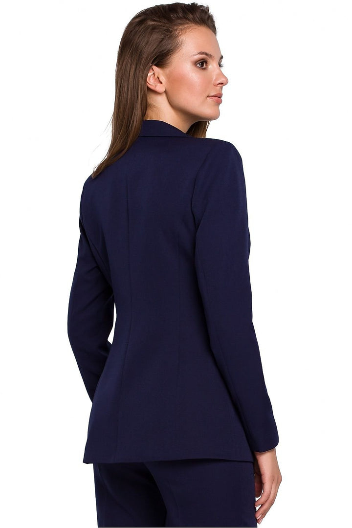 Stylish Slim-Fit Lined Jacket with One-Button Closure for a Chic Suit Look - Ludowika 