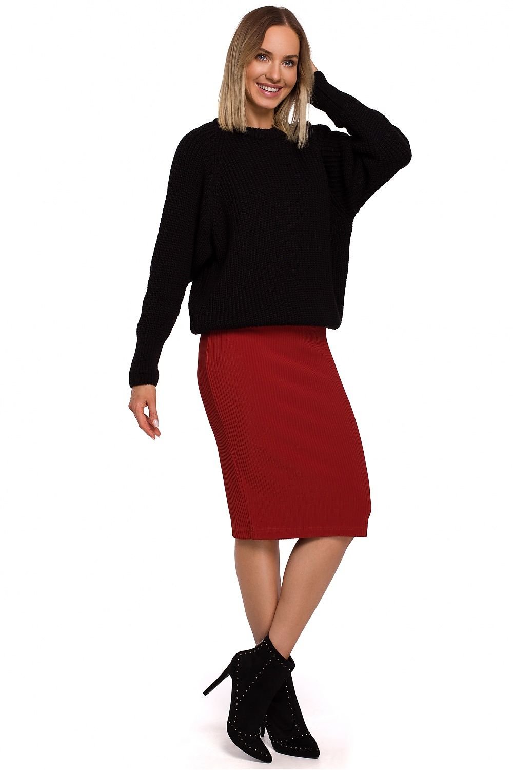 Timeless Ribbed Sweater with Wide Sleeves