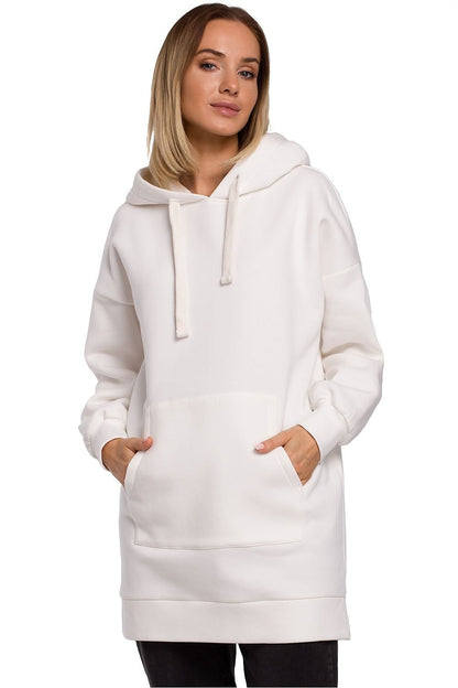 White Long Oversized Hoodie, Perfect for Layering or as a Dress