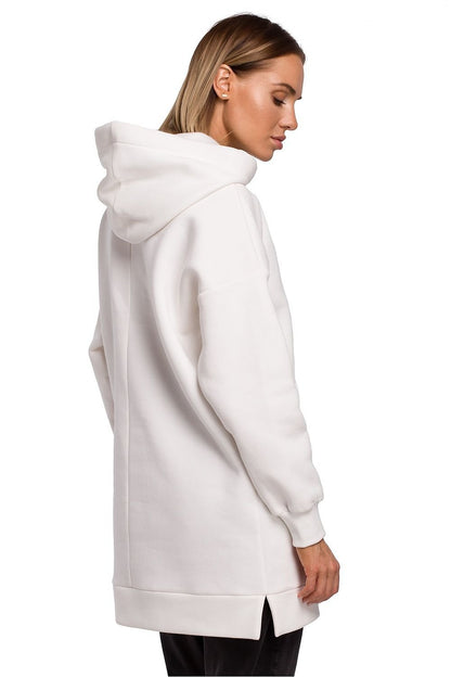 White Long Oversized Hoodie, Perfect for Layering or as a Dress