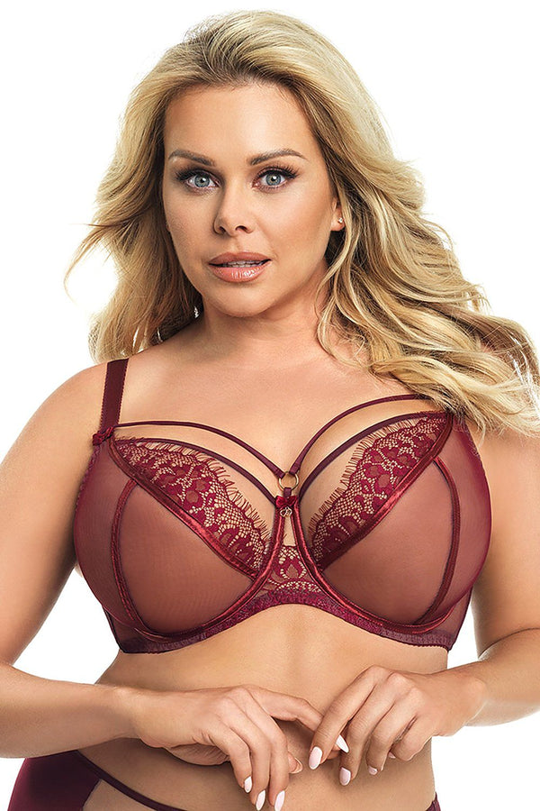 Double Mesh Tulle and Decorative Strap Bra for Comfort and Elegance