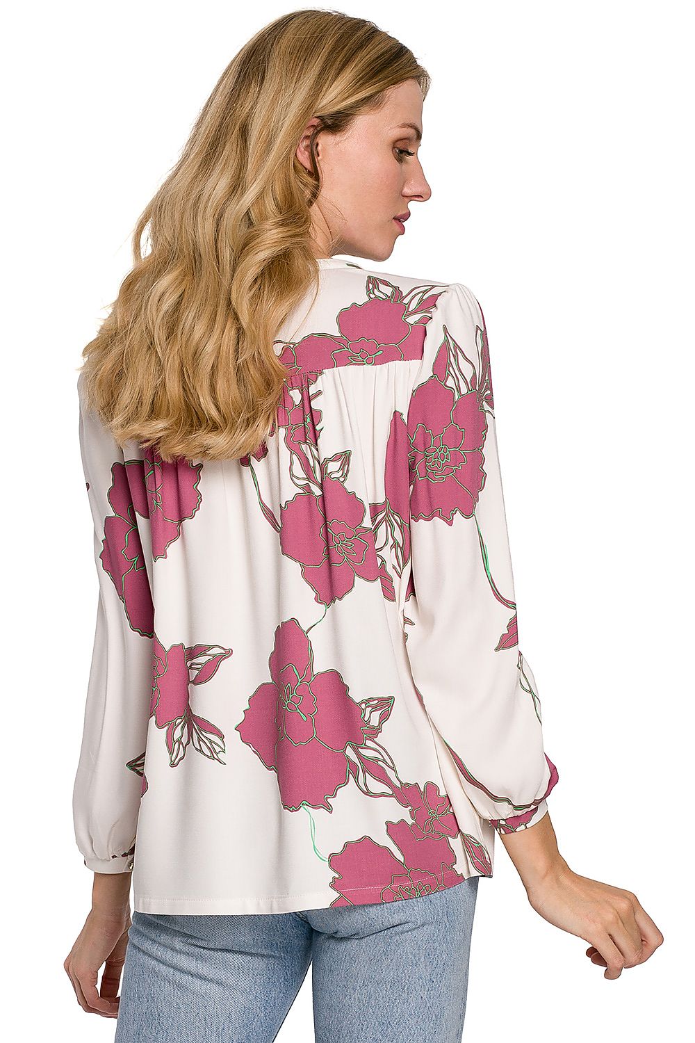 Florale Viskosebluse mit vielseitigem Schnitt