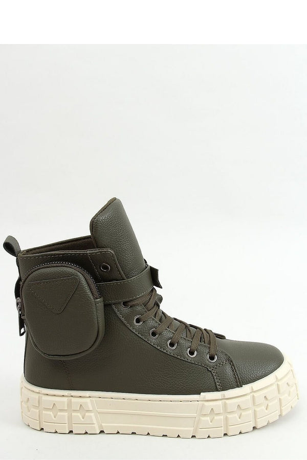 Women's Ankle Lace-Up Sneakers with Detachable Pouch