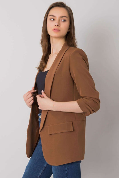 Elegant Open-Front Jacket with Lining