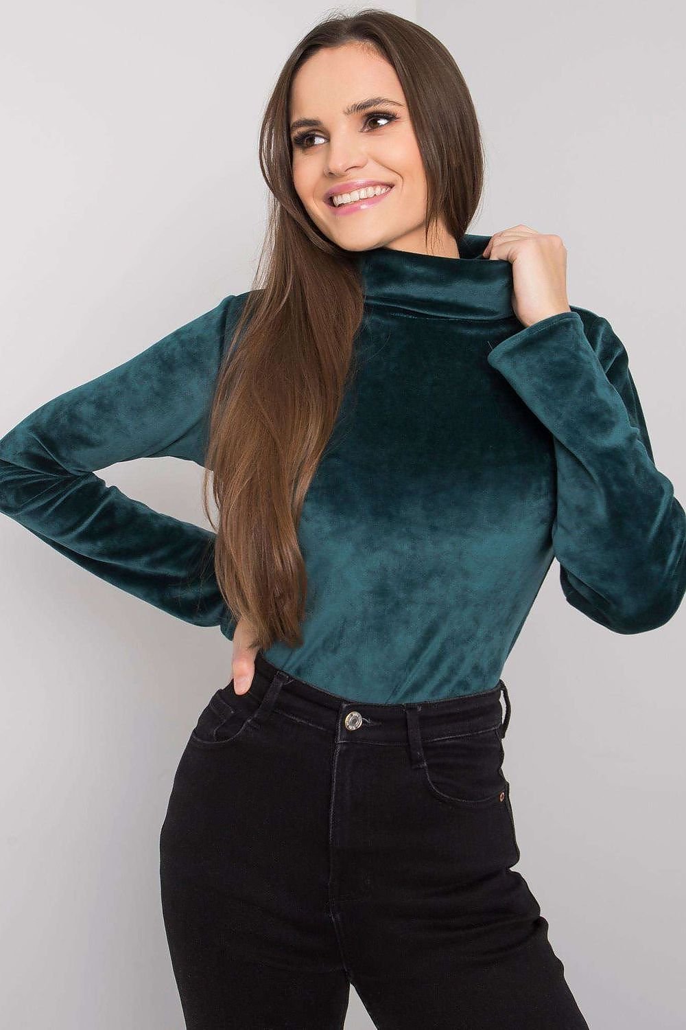 Elegant Velour Turtleneck for Women - Ludowika 