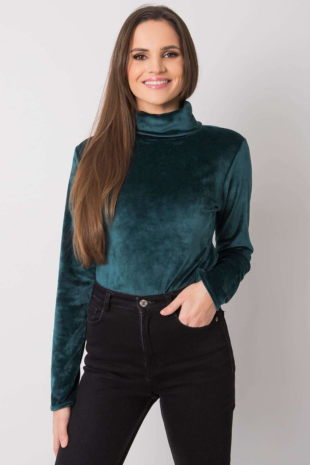 Elegant Velour Turtleneck for Women - Ludowika 