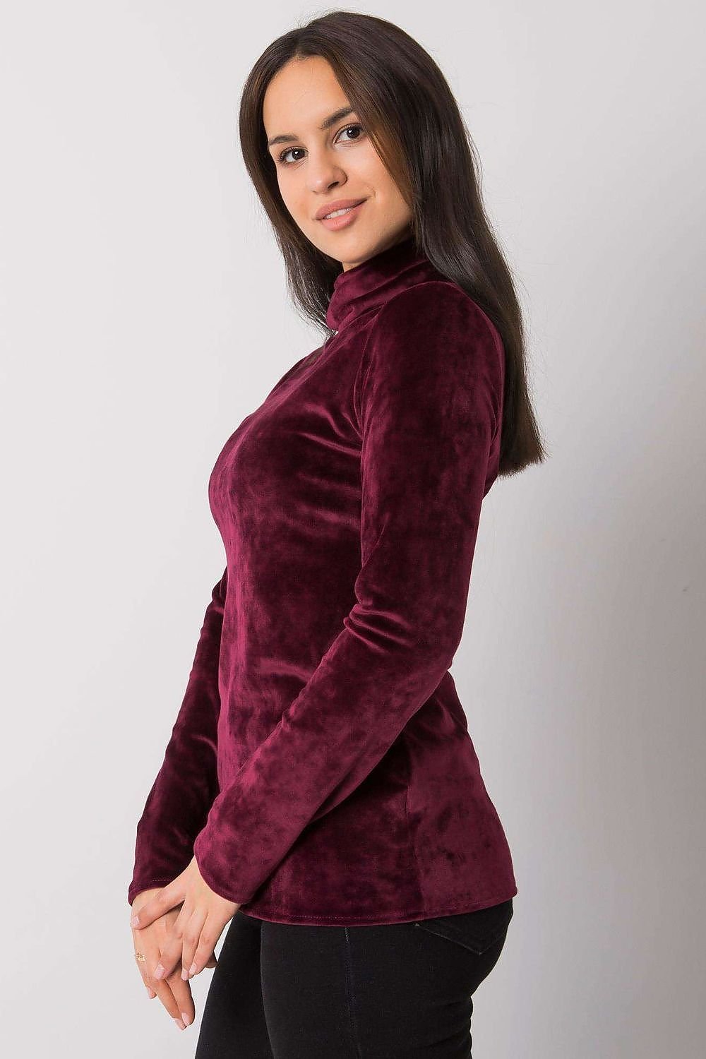 Elegant Velour Turtleneck for Women - Ludowika 