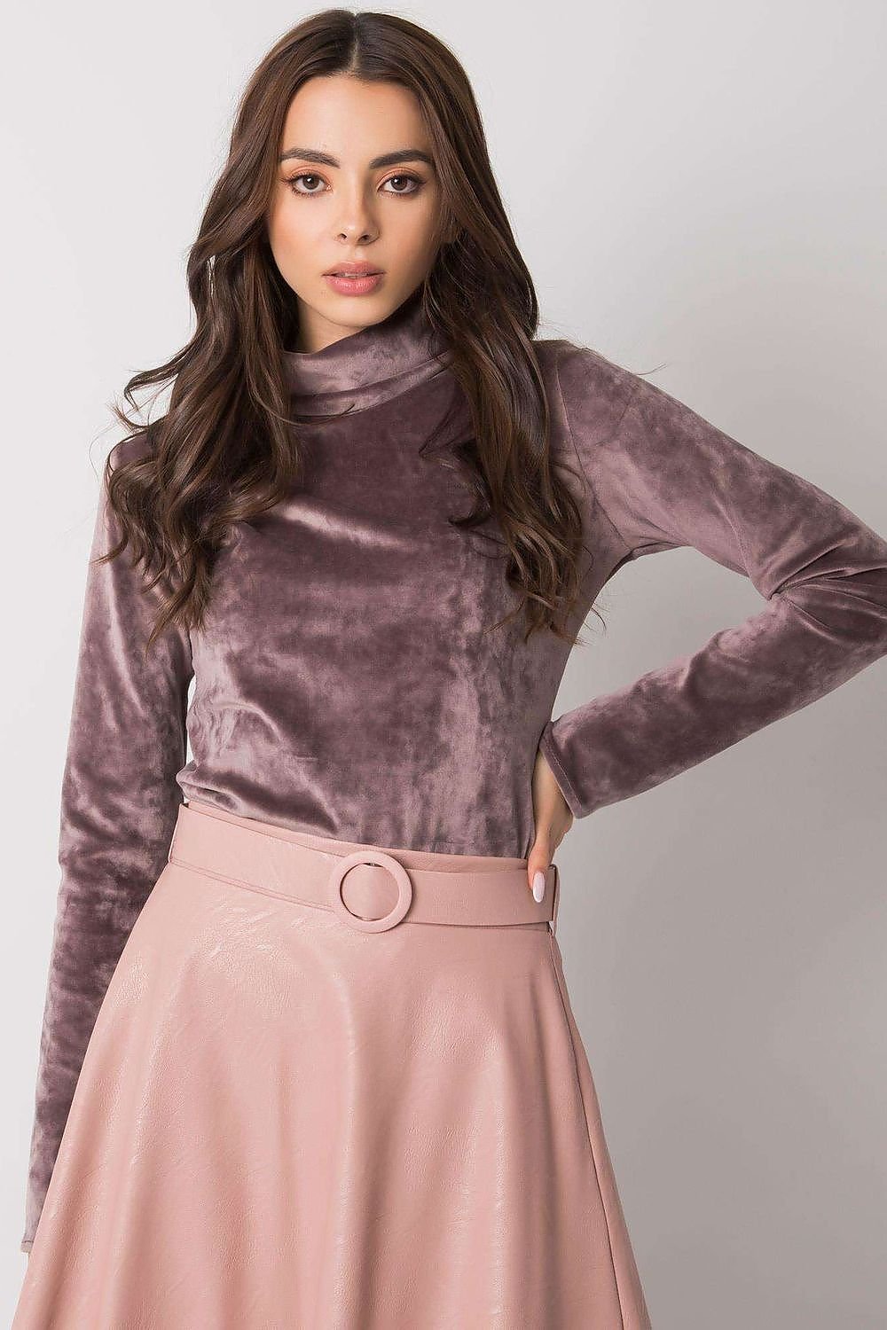 Elegant Velour Turtleneck for Women - Ludowika 