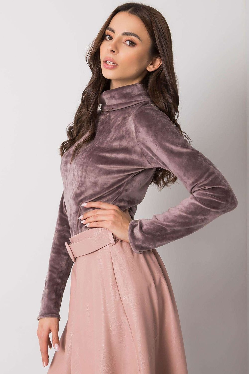 Elegant Velour Turtleneck for Women - Ludowika 