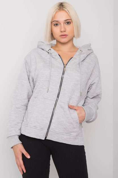 Quilted Zip-Up Hoodie with Front Slip Pockets