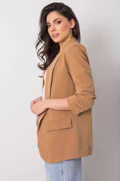 Elegant Open-Front Jacket with Lining