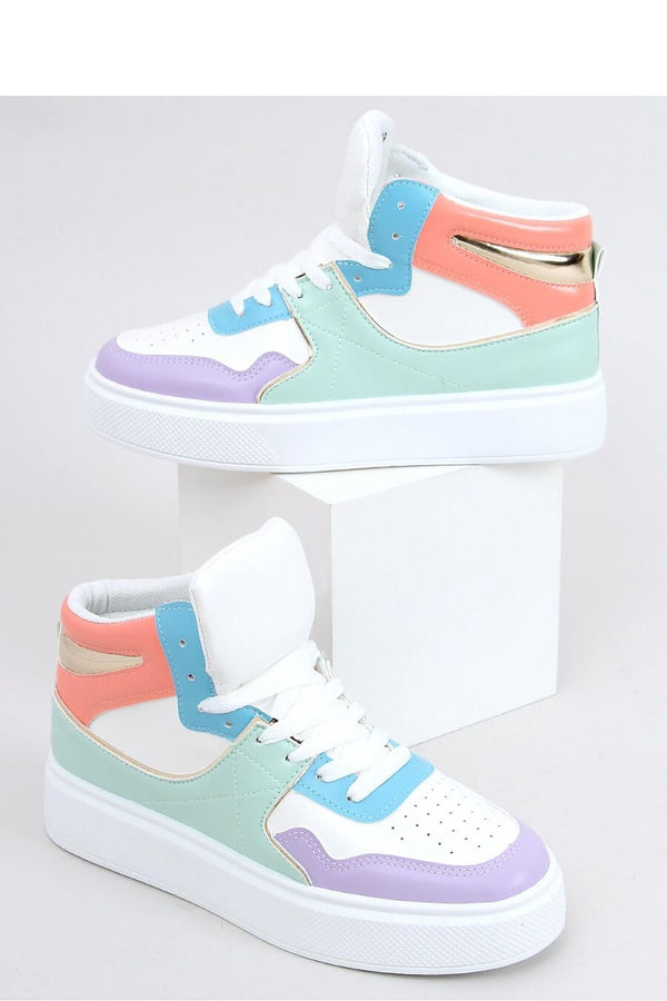 Women's Lace-Up Ankle Sports Shoes with Fashionable Color Combinations