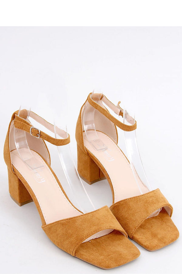 Women's Brown Sandals 5.5 cm Heel Classic Design with Trendy Square Toes