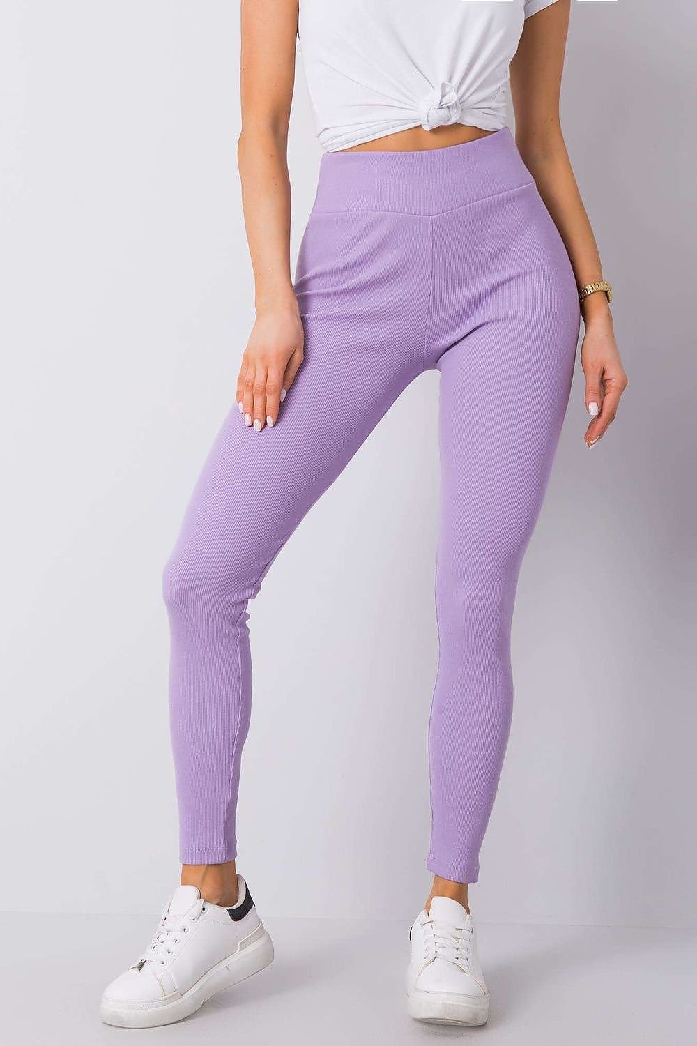 Legging côtelé taille haute