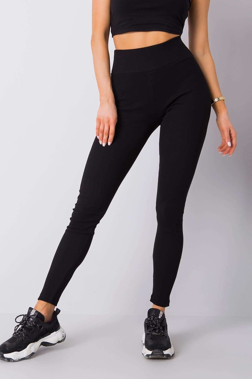 Legging côtelé taille haute