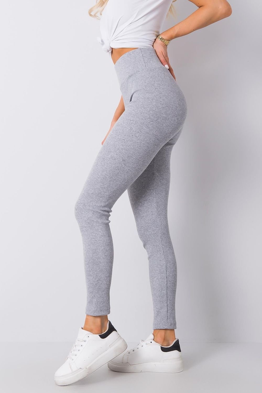 Legging côtelé taille haute