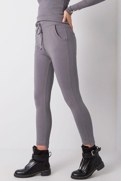 Tapered Tracksuit Trousers with Waist Tie