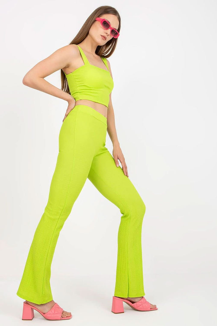 Padded Top & Wide-Leg Pants Set - Ludowika 