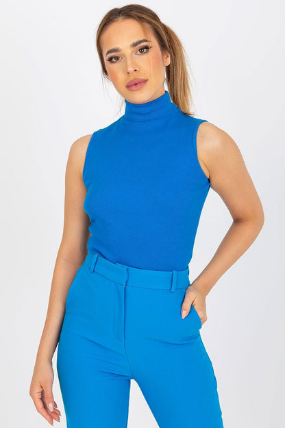 Ribbed Half-Turtleneck Top