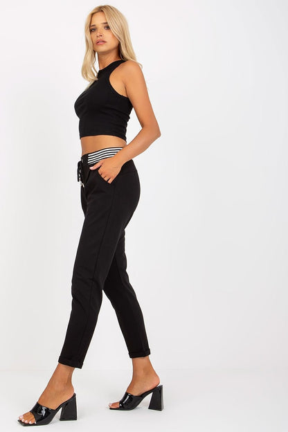 High-Waisted Sweatpants with Elastic Waistband and Side Pockets