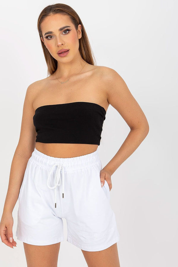 Women's Sweatshorts with Elastic Waistband, Embroidery & Side Pockets