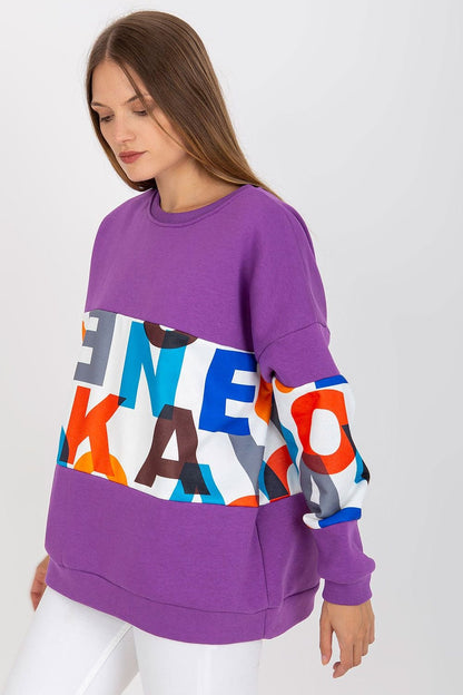 Damen Sweatshirt mit Buchstaben-Print