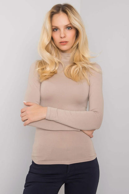 Pull col roulé ajusté à manches longues pour femme