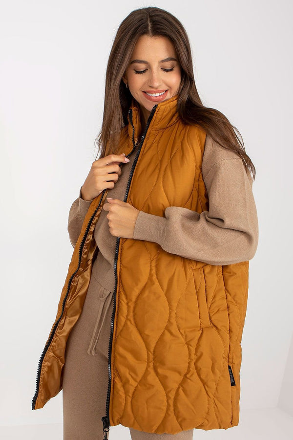 Gilet matelassé zippé avec poches plaquées