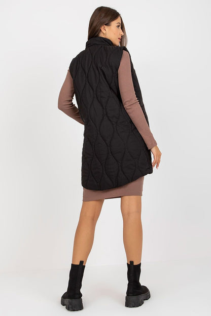 Quilted Zippered Vest with Slip Pockets