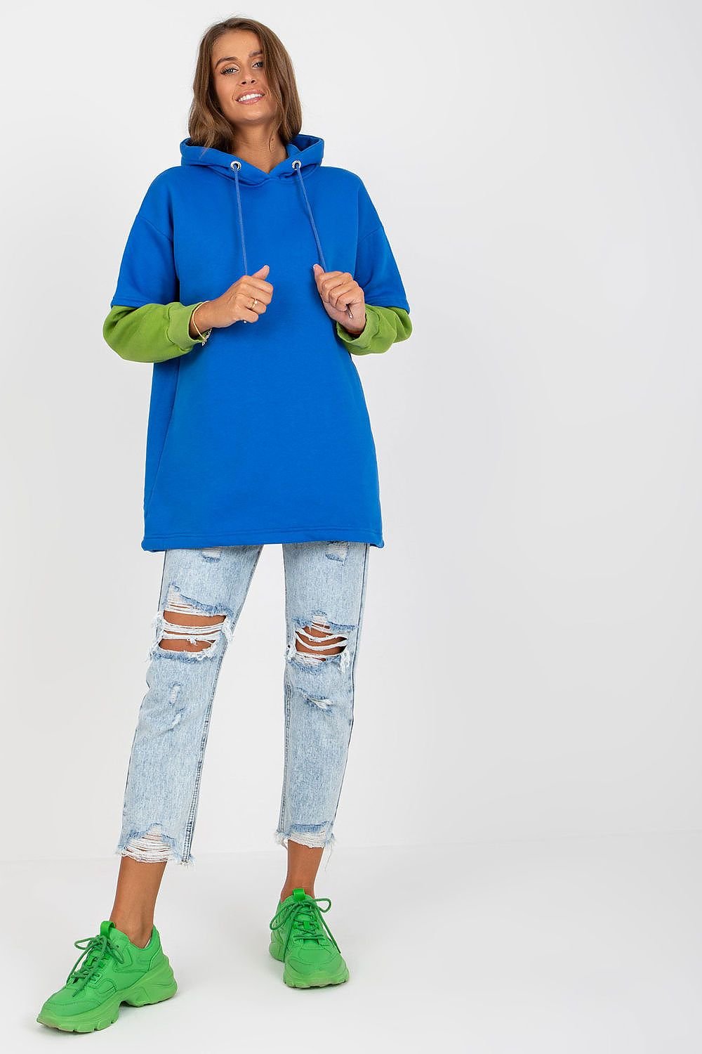 Extended Cut Damen Hoodie mit langen Ärmeln