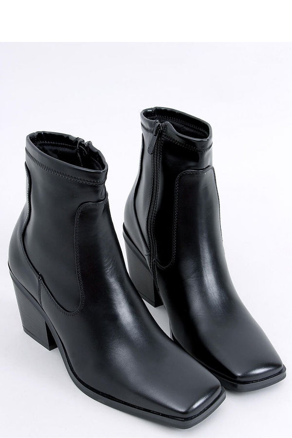 Botas de chapa para mujer con punta cuadrada y tacón ancho