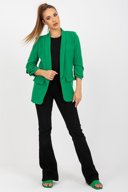 Elegant Open-Front Jacket with Lining