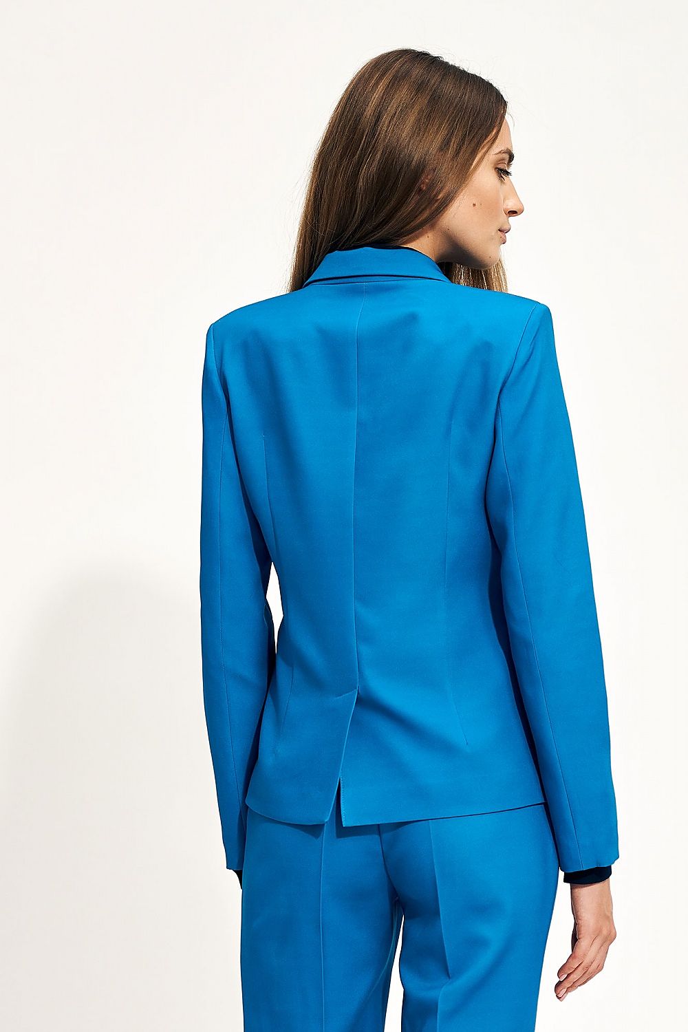 Classic Blazer with Casual Cut and Waist-Fit Design