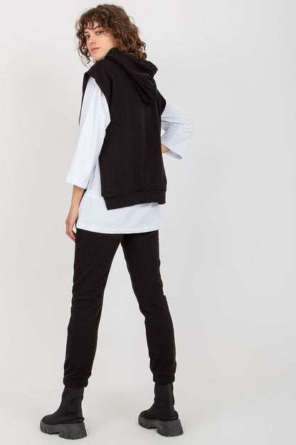 Women's Sweatsuit Set with Blouse, Sweatshirt, and Tie-Waist Pants