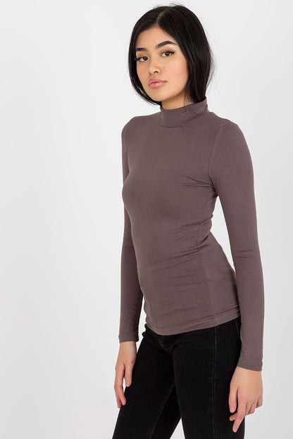 Pull col roulé ajusté à manches longues pour femme