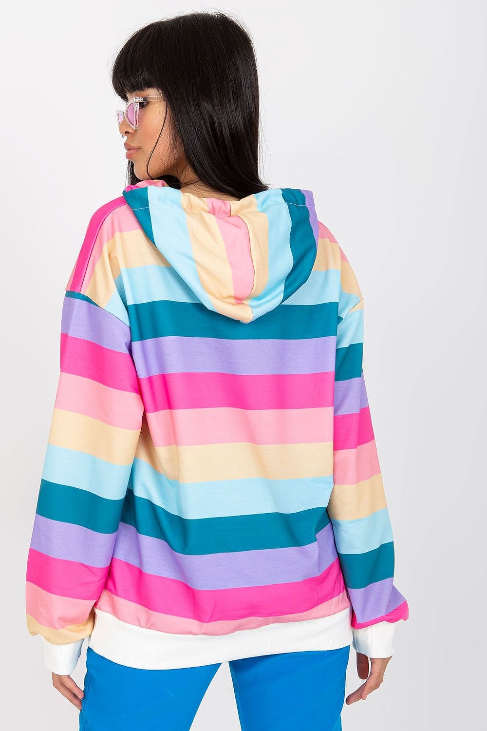 Colorful Women's Hoodie with Long Sleeves and Front Kangaroo Pocket