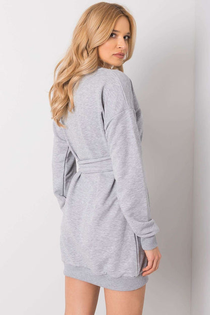 Chic Mini Dress with Belt and Tracksuit-Inspired Design