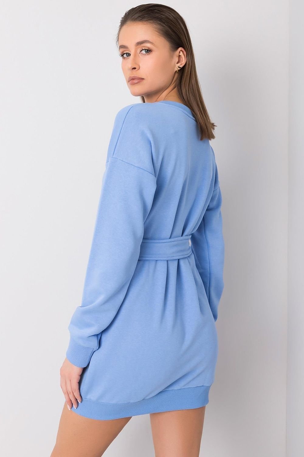 Chic Mini Dress with Belt and Tracksuit-Inspired Design