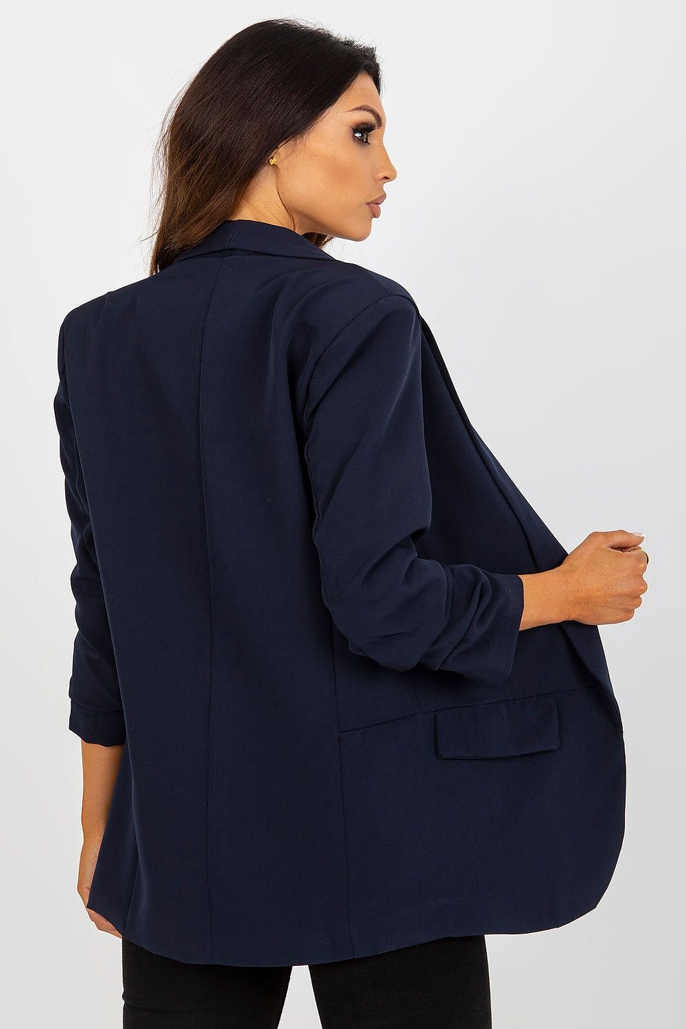 Elegant Open-Front Jacket with Lining