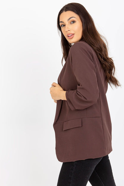 Elegant Open-Front Jacket with Lining